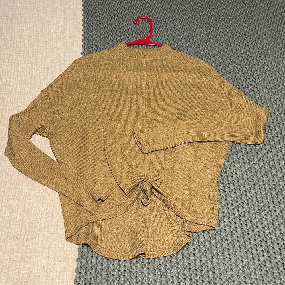 Cozy Tan Knit Sweater - Picture 1 of 4